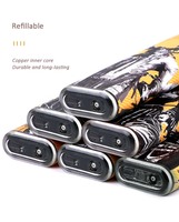 Briquets à flamme jet coupe-vent en gros, briquets à gaz butane rechargeables pour cigares