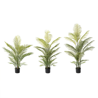 Vente en gros de palmiers Areca artificiels de différentes tailles, feuilles artificielles, plantes artificielles, arbre artificiel, décoration intérieure commerciale