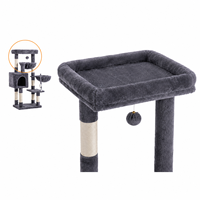 Arbre à chat multi-niveaux en sisal avec double panier en peluche, directement de l'usine