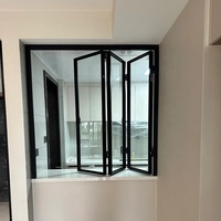 Petite cloison pliante horizontale en alliage d'aluminium - Conception compacte pour cuisine, bar, optimisation de l'espace extérieur, multifonctionnelle, résistante à la chaleur