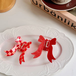 Barrettes à cheveux en acétate en forme de papillon au design personnalisé, accessoires de cheveux exquis pour femmes, vente en gros - Product Image 5