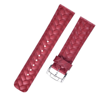 Bracelet de montre en cuir tissé unique, tressé de haute qualité, bracelet en cuir souple de qualité supérieure