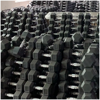 Vente en gros usine : Ensemble d'haltères hexagonales en caoutchouc pour salle de sport, en livres (lb), disponible à l'achat en ligne
