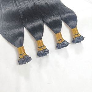 Raw Keratin I Tip <b>Hair</b> 100% <b>Remy</b> Natural <b>Hair</b> <b>Extension</b> <b>Human</b> Double Drawn Vietnam I Tip <b>Hair</b> <b>Extensions</b> - Product Image 1