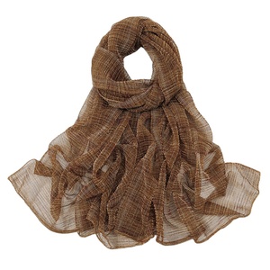 Señoras Hijab Instant Jersey Premium Bufanda de Polyteed Toalla larga Invierno Mantón largo Algodón Acanalado Jersey Hijab - Product Image 3