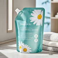 Emballage de liquide de détergent à lessive au fini mat de qualité supérieure imprimé sur mesure Sac en mylar debout avec bec verseur étanche à l'humidité et au soleil