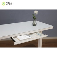 Bureau en verre trempé réglable, Table d'ordinateur moderne, bureau assis et debout