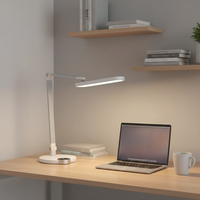 Lampe de table LED pliable multi-angle postmoderne en ABS avec chargement sans fil QI pour bureaux, chambres et salles de lecture, lumière DC
