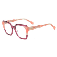 Lunettes optiques rétro multicolores à monture œil-de-chat en acétate, faites à la main, pour femmes, idéales pour le quotidien, les fêtes et le street style (2026)
