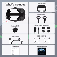 Pi Max pour lunettes de réalité virtuelle Crystal Super VR, dispositif de jeu de réalité virtuelle pour simulateurs de vol et jeux VR, fabriqué en Chine continentale, comprend