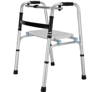 Aluminum Alloy Walker Height Adjustable Four Wheel <b>Rollator</b> For Elderly Mobility Aid - Product Image 2