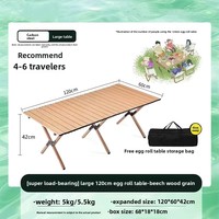 Table pliante en acier au carbone pour l'extérieur - Portable pour le camping et les pique-niques