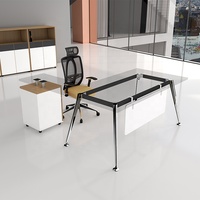 Chaise et table de bureau pour une personne Table de bureau Mobilier Table de bureau communale de Dubaï avec section pour la banque