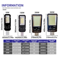 Farola Solar Inteligente de 300W, IP67 Impermeable, Control Remoto, Sensor de Anochecer al Amanecer, Lámpara LED para Exteriores, Certificación CE RoHS, Garantía de 5 Años