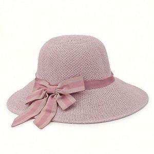 Chapeau de paille personnalisé à large bord pour femme, imprimé, pliable, pour la plage, les sorties estivales, la pêche, le ski et le quotidien - Product Image 1