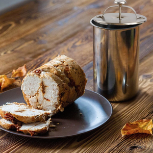 Presse à viande en acier inoxydable avec thermomètre intégré - Idéale pour la cuisson <span class=keywords><strong>maison</strong></span> de jambon, saucisses et galettes - Product Image 2