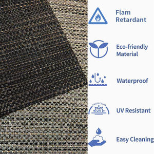 STARUNK <span class=keywords><strong>Grande</strong></span> résistance à la déchirure Grand rouleau noir gris polyester Teslin Mesh Textile Tissu polyester enduit - Product Image 5