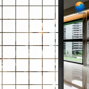 方形图案家庭和办公室玻璃装饰窗膜