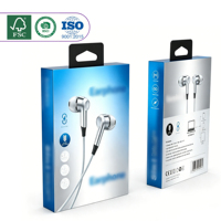 Boîtes d'emballage pour accessoires électroniques 3C avec languette de suspension pour la vente au détail, pour écouteurs, câbles de données, coques de téléphone