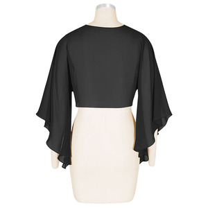 TEENYEE 2025 Cape asymétrique mère de la robe de mariée vestes de mariage mariée en mousseline de soie châle Pashmina mariée - Product Image 3