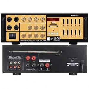 Amplificateur professionnel haute puissance BT-9999 <span class=keywords><strong>12V</strong></span>/220V avec Bluetooth, lecteur de carte USB, radio FM et décodage sans perte 2.0 canaux - Product Image 1