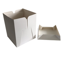 Boîte à gâteau blanche haute de 12 pouces avec fenêtre, vente en gros, accepte les commandes personnalisées de boîtes à gâteaux de mariage en vrac, idéale pour les gâteaux de célébration