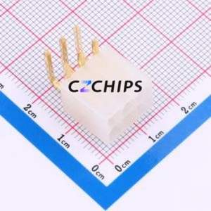 DLL-5569-6AW-GOLD Wire-to-Board Pin Header Bent Lead Through Hole,P=4.2mm Connector 2x3P 4.2mm Right Angle Insert 6P - Product Image 1