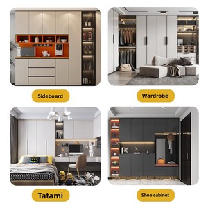 Meubles <span class=keywords><strong>de</strong></span> salon modernes et minimalistes en bois massif, armoires TV sur mesure, armoires <span class=keywords><strong>de</strong></span> cuisine, design tout-en-un - Product Image 6