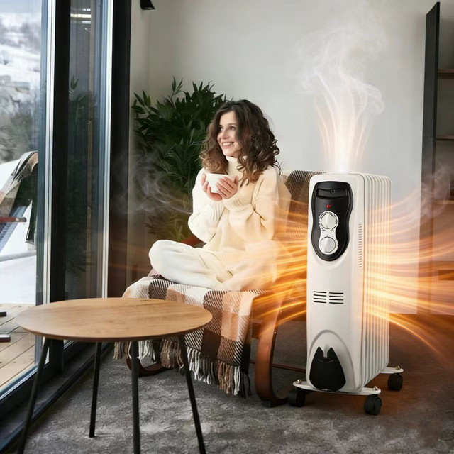 Hot Sell White Oil Heater Electric Portable Oil Filled Radiator Heater for Home