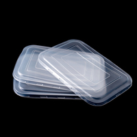 Boîte en plastique de polystyrène avec couvercle pour stockage et transport Plateau de nourriture jetable personnalisé pour huîtres cornue à viande congelée en PP