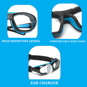 Gafas Deportivas 100% Anti Luz Azul, Montura Completa, Correa Desmontable, Lentes Naranjas de Protección Óptica para Adultos, Uso Casual - Product Image 5