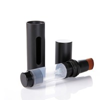 Nouveau récipient rechargeable Kabuki Transparent poudre de fond de teint liquide pompe Portable pinceau de distribution de maquillage