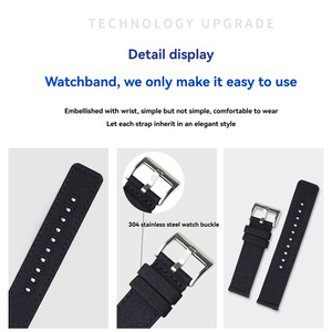 Correa de reloj de nailon con diseño de cliente, liberación rápida, 22MM, 20MM, apta para relojes universales, correas de reloj de lona transpirables - Product Image 2