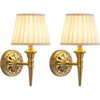 Lampe de table Senya-Pro Gold avec abat-jour en tissu, à intensité variable tactile, rechargeable par USB, sans fil, lumière LED de nuit pour chambre à coucher, hôtel, restaurant