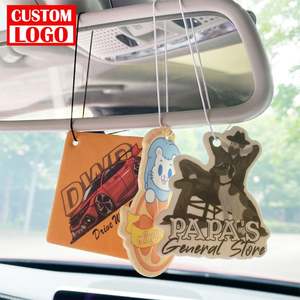 Penyegar Udara Mobil Kardus Lucu dengan Logo Kustom Promosi Semua Aroma 100 Aroma Die Cut dengan Kemasan Kustom - Product Image 2