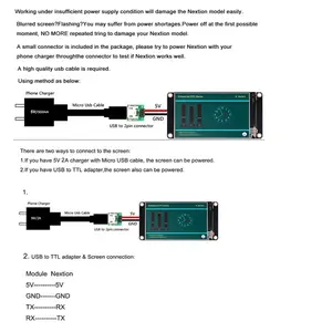 Nextion NX8048K070-011C تعزيز 7 بوصة شاشة الكريستال السائل HMI نواة شاشة تعمل باللمس بالسعة مع القضية