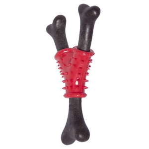 Giocattoli tpr da masticare per cani solidi durevoli colorati per cani + TPR giocattolo per la pulizia dentale a forma di Y Bone-Green/Black - Product Image 3