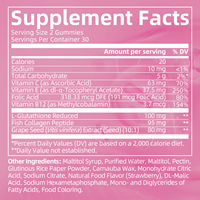 Mulittea OEM Marque Privée L-Glutathion Bonbons Gommeux Éclaircissants pour la Peau Suppléments de Collagène 60 Unités