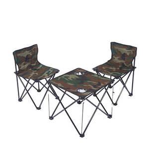 Ensemble table et chaises pliantes modernes en tissu pour pique-nique, plage et camping - Product Image 1