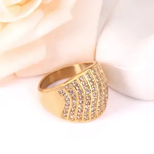 Anéis banhados a ouro com novo design, aço inoxidável, joias elegantes para homens e mulheres, 2021