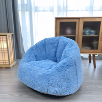 Mobilier d'intérieur doux et confortable en fausse fourrure citrouille pouf paresseux canapé fauteuil pour le salon vente en gros directement de l'usine