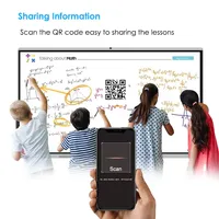 100 Inch 4K Multi Touch Digitale Smartboard Scherm Vloerstandaard Elektronisch Interactief Whiteboard Android/Windows Os Voor