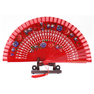 Éventail pliant vintage espagnol FAREA pour femmes, <span class=keywords><strong>peinture</strong></span> florale double face, éventail en bois bohème pour la danse, la décoration <span class=keywords><strong>de</strong></span> festival - Product Image 6