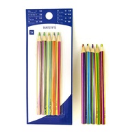 5 crayons de couleur à quatre pointes de la même couleur, production de haute qualité, vente en gros, personnalisables, promotion de cadeaux pour l'école et le bureau