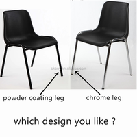 Offre Spéciale Vente en Gros OKbuy Chaises de Bureau Gaming Modernes Empilables en Plastique PP avec Pieds Métalliques Colorés pour Étudiants, Écoles et Bureaux à Domicile