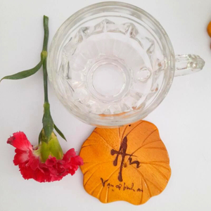 Vente en gros de sous-verre carré en bambou et rotin avec logo personnalisé Porte-gobelet en bois fait à la main avec motif de fleurs Artisanat en osier du Viet Nam - Product Image 6