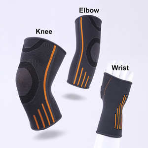 Rodillera deportiva de nailon barata de fábrica, soporte de compresión para rodilla, muñequera de compresión para hombre - Product Image 1