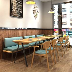 फास्ट डाइनिंग टेबल चेयर बूथ सोफा वेस्ट रेस्तरां कॉफी शॉप हॉन्ग कॉन्ग चाय रेस्तरां टेबल क्लब - Product Image 3