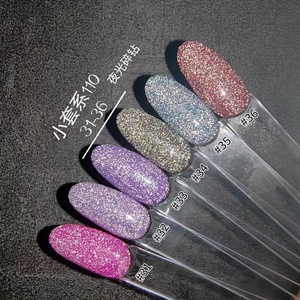 Finely Diamond Glitter UV Soak off French Disco Effect <b>Reflective</b> <b>Gel</b> <b>Polish</b> Non-Toxic Vegan Professional Use - Product Image 5