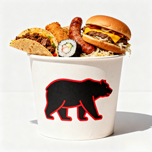 Contenitore Ecologico in Carta Stampata a Parete Singola per Pollo Fritto, Resistente al Grasso, per Popcorn da Cinema - Product Image 2